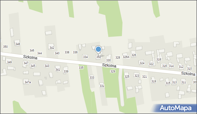 Starcza, Szkolna, 332, mapa Starcza