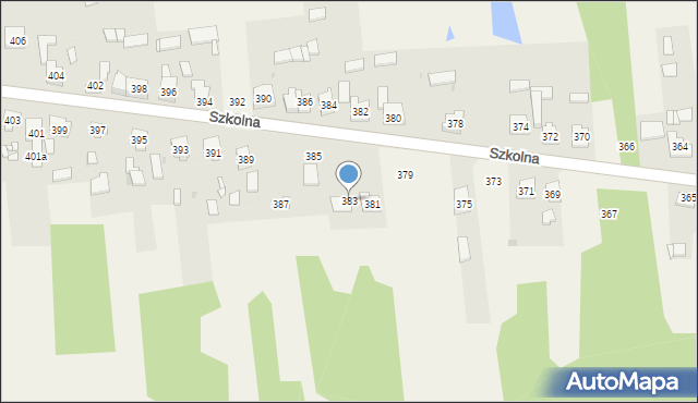 Starcza, Szkolna, 383, mapa Starcza