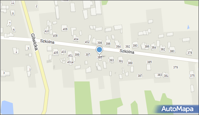 Starcza, Szkolna, 395, mapa Starcza