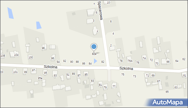 Starcza, Szkolna, 82a, mapa Starcza