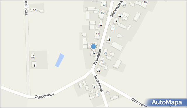 Starczanowo, Szalatego Wiktora, 25, mapa Starczanowo