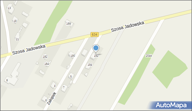 Stare Grabie, Szosa Jadowska, 192, mapa Stare Grabie