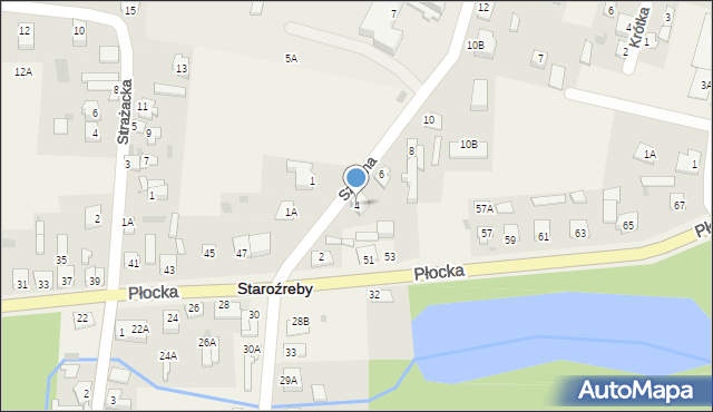 Staroźreby, Szkolna, 4, mapa Staroźreby