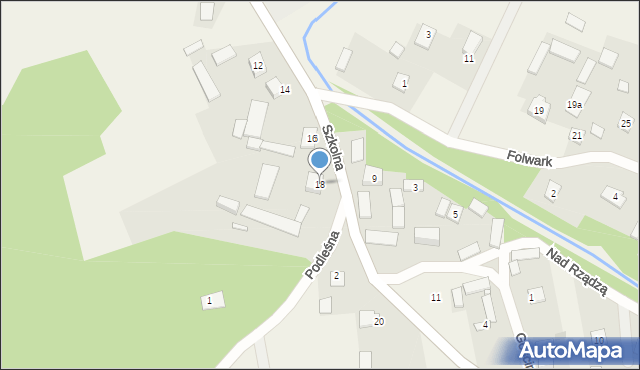 Stary Kraszew, Szkolna, 18, mapa Stary Kraszew