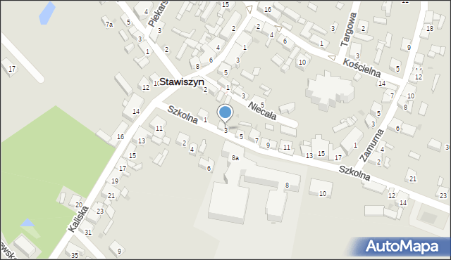 Stawiszyn, Szkolna, 3, mapa Stawiszyn