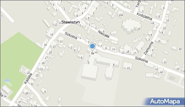 Stawiszyn, Szkolna, 8a, mapa Stawiszyn