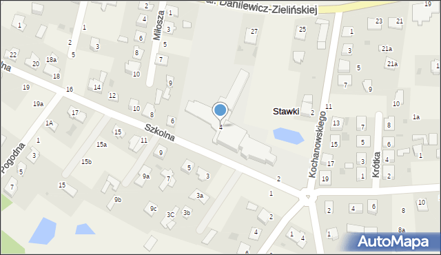 Stawki, Szkolna, 4, mapa Stawki