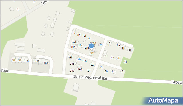 Stęszewko, Szosa Wronczyńska, 10, mapa Stęszewko