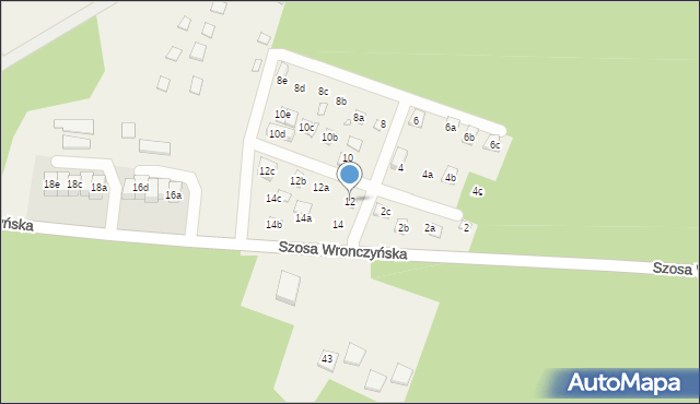 Stęszewko, Szosa Wronczyńska, 12, mapa Stęszewko