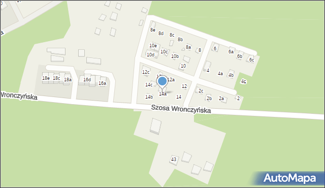 Stęszewko, Szosa Wronczyńska, 14a, mapa Stęszewko