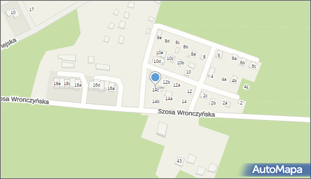 Stęszewko, Szosa Wronczyńska, 14c, mapa Stęszewko