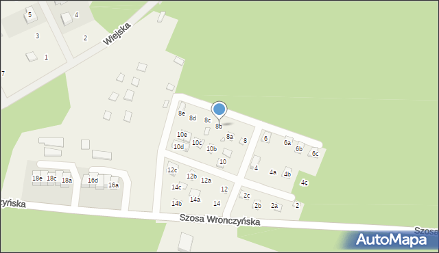 Stęszewko, Szosa Wronczyńska, 8b, mapa Stęszewko