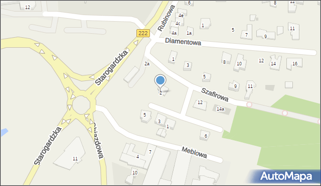 Straszyn, Szafirowa, 2, mapa Straszyn