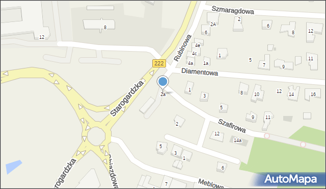 Straszyn, Szafirowa, 2a, mapa Straszyn