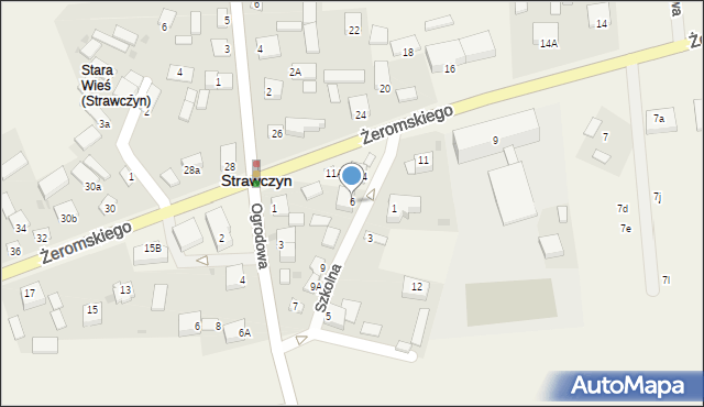 Strawczyn, Szkolna, 6, mapa Strawczyn