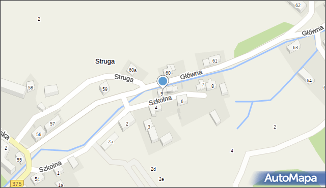 Struga, Szkolna, 5, mapa Struga