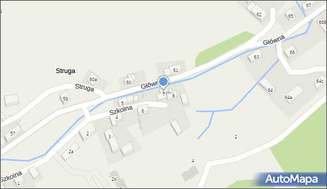 Struga, Szkolna, 7, mapa Struga