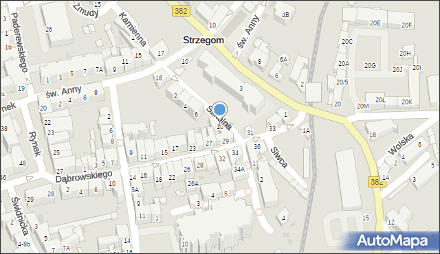 Strzegom, Szkolna, 10, mapa Strzegom