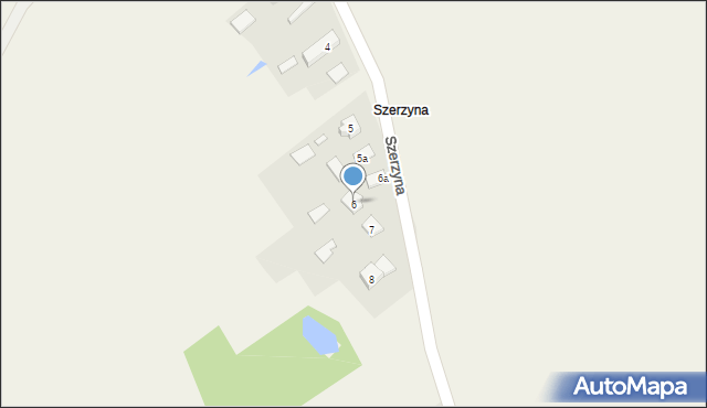 Strzelce, Szerzyna, 6, mapa Strzelce