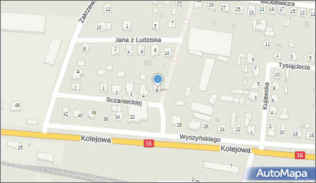 Strzelno, Szczanieckiej Emilii, 5, mapa Strzelno