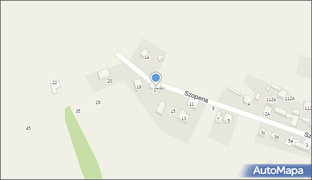 Strzyżowice, Szopena, 17, mapa Strzyżowice