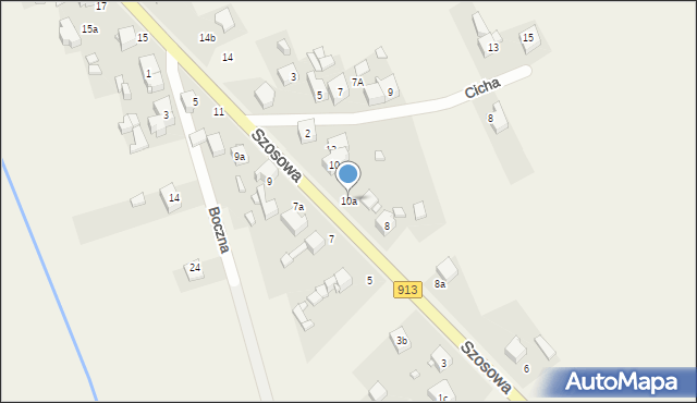 Strzyżowice, Szosowa, 10a, mapa Strzyżowice