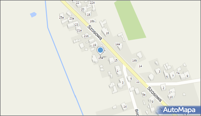 Strzyżowice, Szosowa, 15a, mapa Strzyżowice