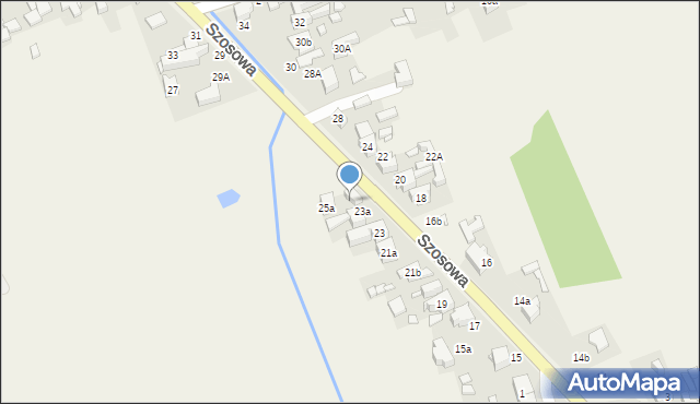 Strzyżowice, Szosowa, 25, mapa Strzyżowice