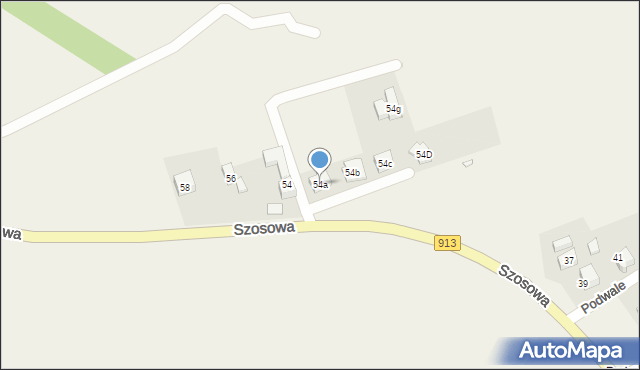 Strzyżowice, Szosowa, 54a, mapa Strzyżowice