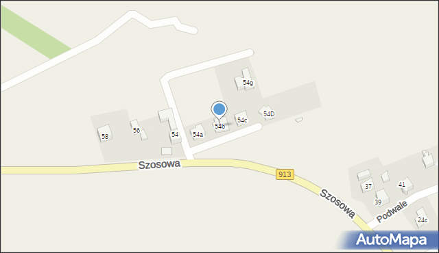 Strzyżowice, Szosowa, 54b, mapa Strzyżowice