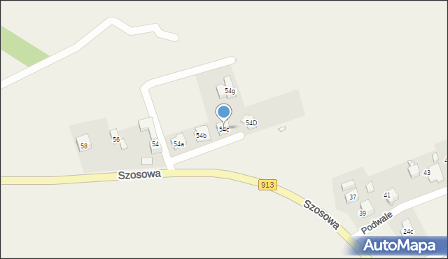 Strzyżowice, Szosowa, 54c, mapa Strzyżowice