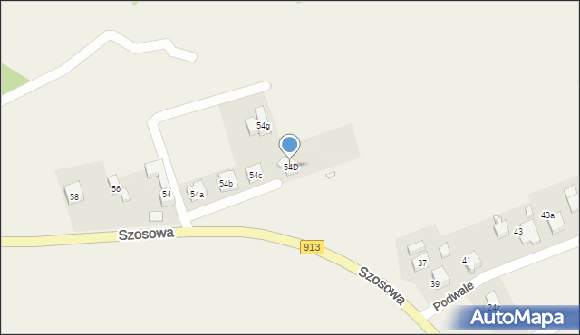 Strzyżowice, Szosowa, 54D, mapa Strzyżowice