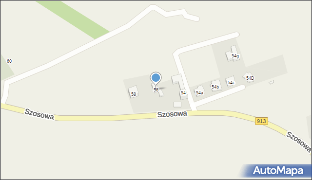 Strzyżowice, Szosowa, 56, mapa Strzyżowice