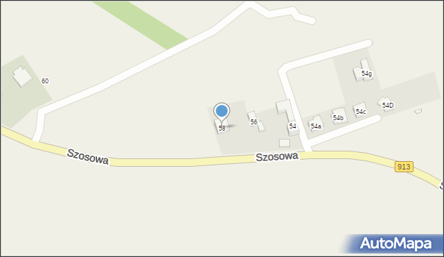 Strzyżowice, Szosowa, 58, mapa Strzyżowice