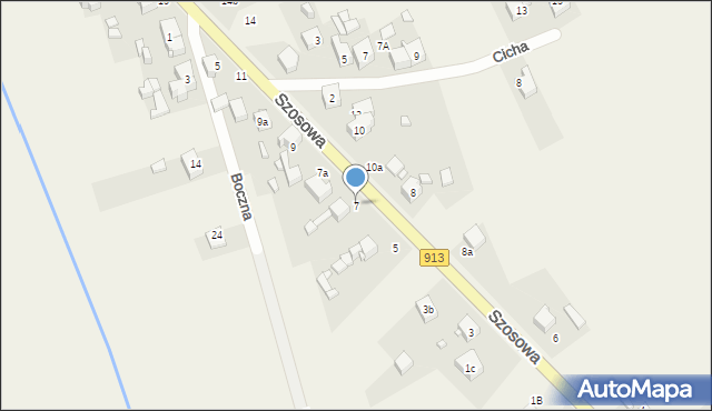 Strzyżowice, Szosowa, 7, mapa Strzyżowice