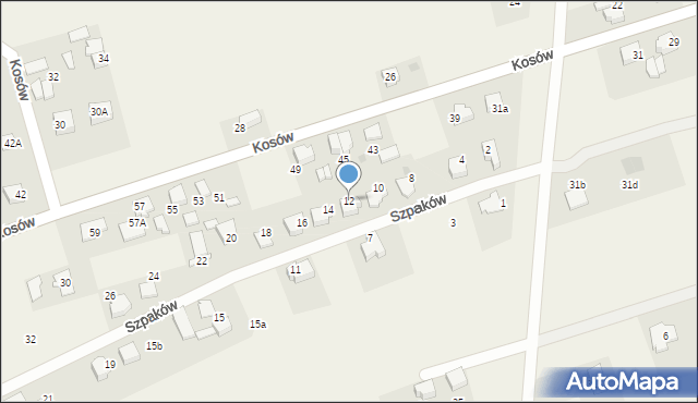 Studzienice, Szpaków, 12, mapa Studzienice