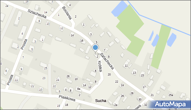 Sucha, Szlachecka, 18, mapa Sucha