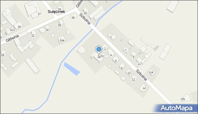 Sulęcinek, Szkolna, 2a, mapa Sulęcinek