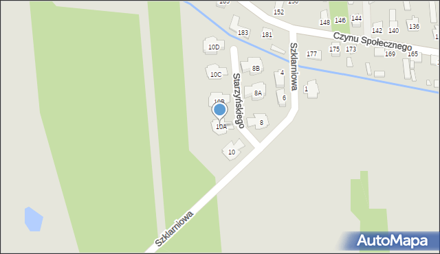 Sulejówek, Szklarniowa, 10A, mapa Sulejówek