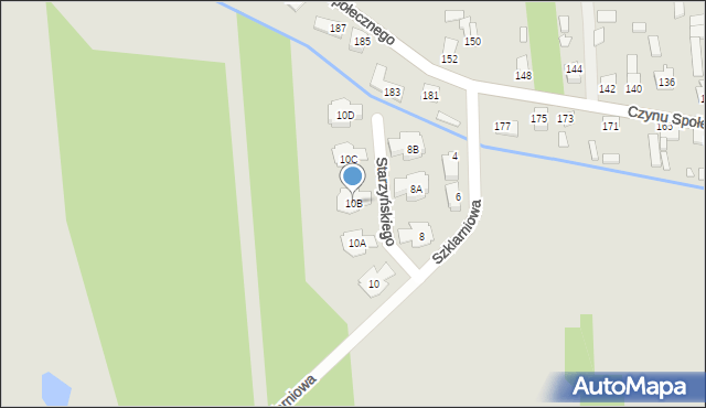 Sulejówek, Szklarniowa, 10B, mapa Sulejówek