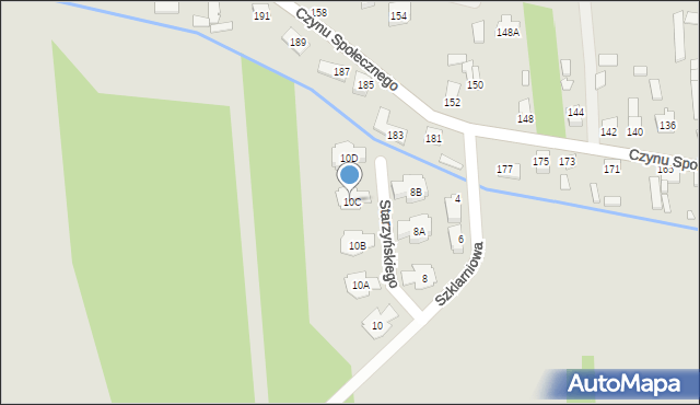 Sulejówek, Szklarniowa, 10C, mapa Sulejówek