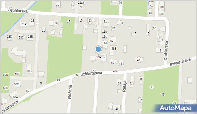 Sulejówek, Szklarniowa, 50a, mapa Sulejówek