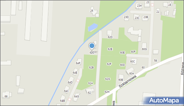 Sulejówek, Szklarniowa, 62C, mapa Sulejówek