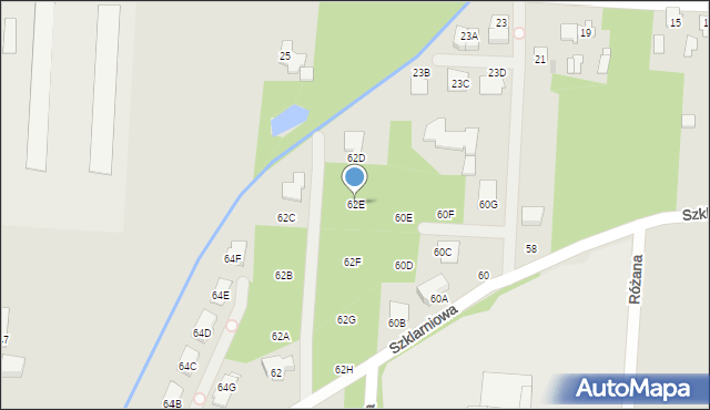 Sulejówek, Szklarniowa, 62E, mapa Sulejówek