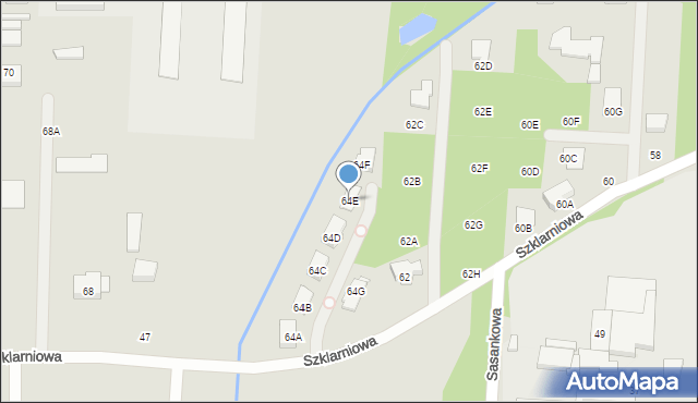 Sulejówek, Szklarniowa, 64E, mapa Sulejówek