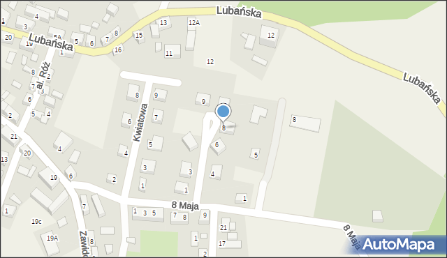 Sulików, Szafirowa, 8, mapa Sulików