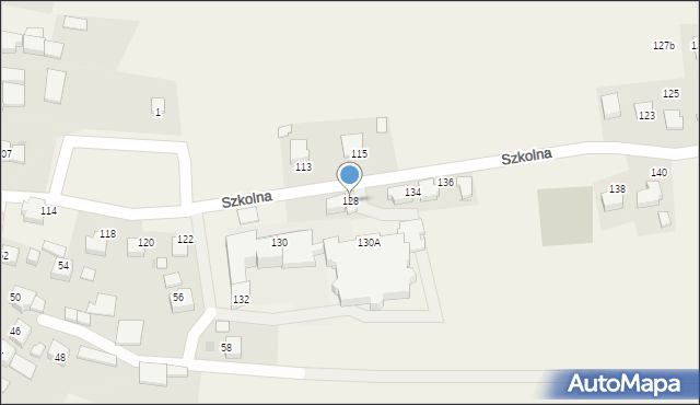 Suszec, Szkolna, 128, mapa Suszec