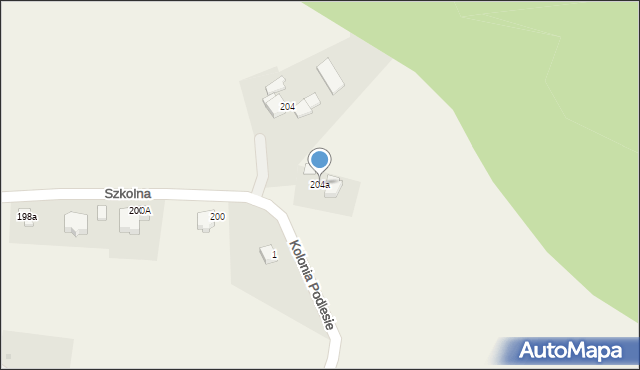 Suszec, Szkolna, 204a, mapa Suszec