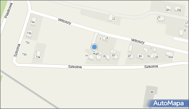 Suszec, Szkolna, 77A, mapa Suszec