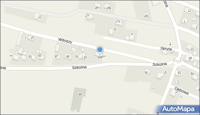 Suszec, Szkolna, 93A, mapa Suszec